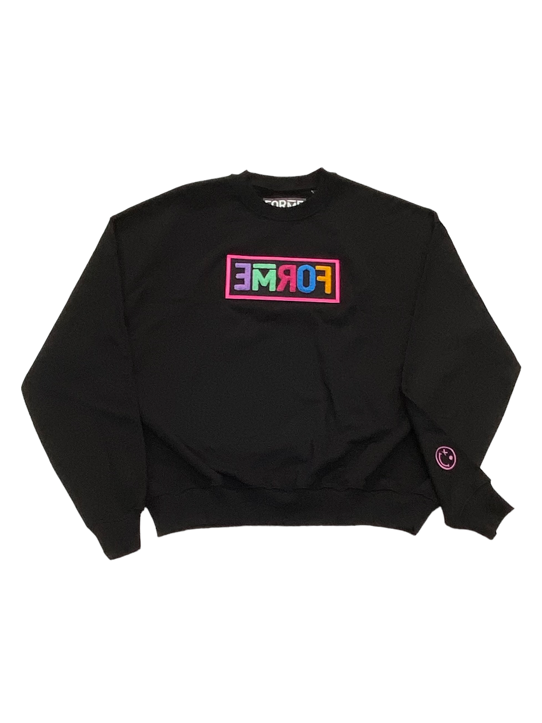 Vintage Sweater Multicolour Textured Box Logo Hoodie