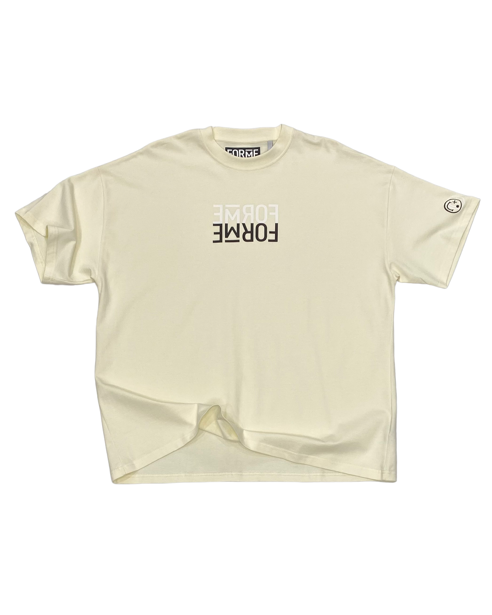 Cream Mirrored T-Shirt